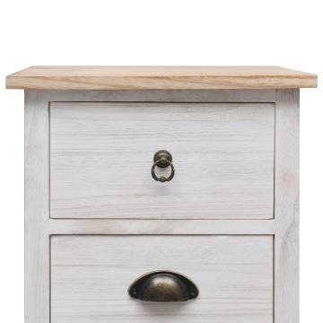 Stylish Side Cabinet 35x25x57 cm - Paulownia Wood