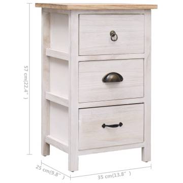 Stylish Side Cabinet 35x25x57 cm - Paulownia Wood