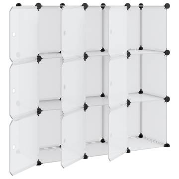 Storage Cube Organiser with 9 Transparent PP Cubes