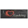 Kitchen Rug Washable Cooking Black 60x180 cm Velvet | HipoMarket