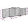 Arched Gabion Baskets 20 pcs - Galvanised Iron Garden Barriers