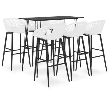 7 Piece Black and White Bar Set for Modern Homes | HipoMarket