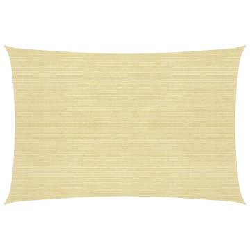 Beige Sunshade Sail 160g/m² - 6x7m HDPE for Outdoor Spaces