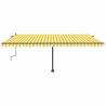 Manual Retractable Awning with LED - Yellow & White 500x300cm