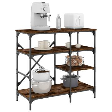 Baker's Rack Smoked Oak - Stylish Storage Solution