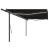 Manual Retractable Awning with LED 5x3.5 m Anthracite Colour anthracite Size 5 x 3.5 m Quantity in Package 1 