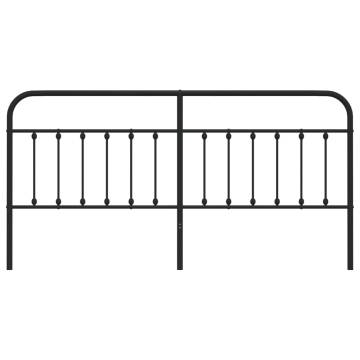 Black Metal Headboard 193 cm - Stylish & Sturdy Design