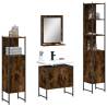 4 Piece Bathroom Cabinet Set Smoked Oak Engineered Wood Colour smoked oak Number of 1 Number of Pieces 