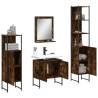 4 Piece Bathroom Cabinet Set - Smoked Oak | HipoMarket