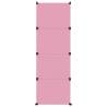 Cube Storage Cabinet for Kids - 12 Cubes Pink PP | HipoMarket