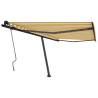 Freestanding Manual Retractable Awning 400x350 cm - Yellow/White