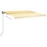 Freestanding Manual Retractable Awning 400x350 cm - Yellow/White