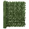 Balcony Screen with Dark Green Leaves 300x100 cm Colour dark green Size 300 x 100 cm 