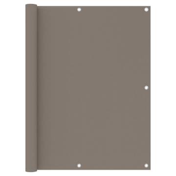 Balcony Screen Taupe 120x600 cm - Waterproof Privacy Solution