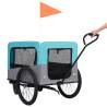 2-in-1 Pet Bike Trailer & Jogging Stroller - Blue & Grey