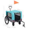 2-in-1 Pet Bike Trailer & Jogging Stroller - Blue & Grey