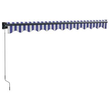 Retractable Awning Blue & White 3.5x2.5m - Durable & Stylish