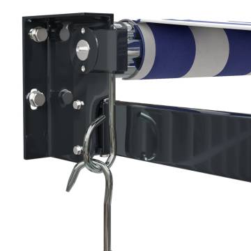 Retractable Awning Blue & White 3.5x2.5m - Durable & Stylish