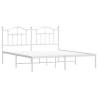 White Metal Bed Frame with Headboard - 183x213 cm | HipoMarket