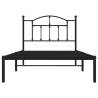 Black Metal Bed Frame with Headboard 100x190 cm | HipoMarket