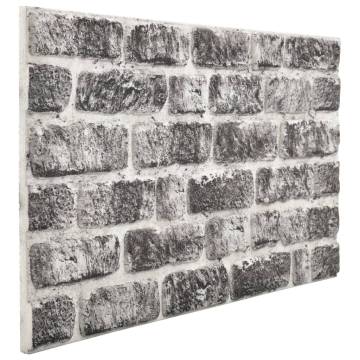 3D Dark Grey Brick Wall Panels - 10 pcs EPS | HipoMarket