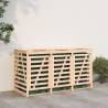 Triple Wheelie Bin Storage | Solid Wood Pine - Hipomarket