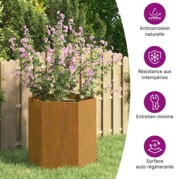 Planter Rusty 40x40x45 cm Corten Steel - Durable & Stylish