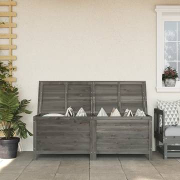 Garden Storage Box Anthracite - Solid Fir Wood 150x50x56.5 cm