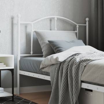 Stylish White Metal Headboard - 100 cm | HipoMarket