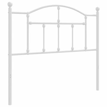 Stylish White Metal Headboard - 100 cm | HipoMarket