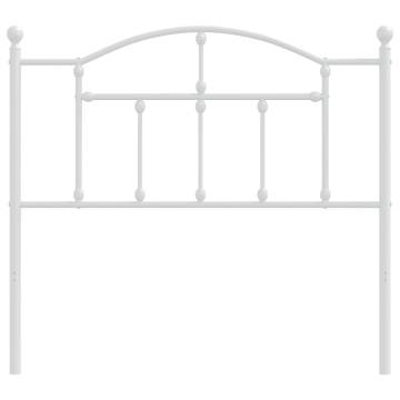 Stylish White Metal Headboard - 100 cm | HipoMarket