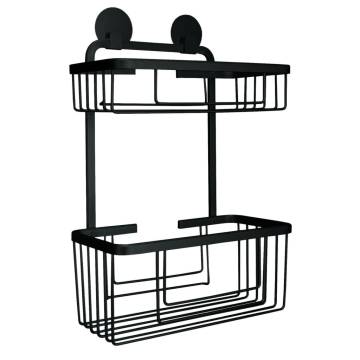 Kleine Wolke Rocco Double Shower Rack - Black | HipoMarket