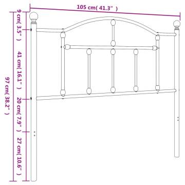 Stylish White Metal Headboard - 100 cm | HipoMarket