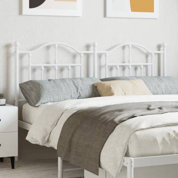 Stylish White Metal Headboard 135 cm for Your Bedroom