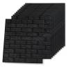 3D Wallpaper Bricks - Self-Adhesive Black | 10 Pcs