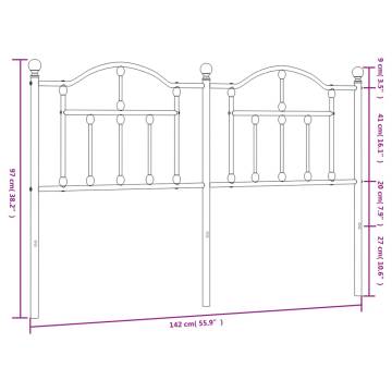 Stylish White Metal Headboard 135 cm for Your Bedroom