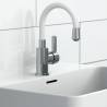 EISL FLEXO Basin Mixer - Chrome-White Swivel Spout