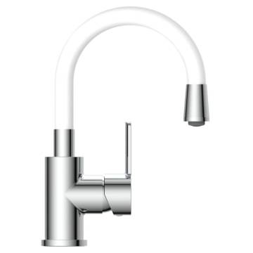 EISL FLEXO Basin Mixer - Chrome-White Swivel Spout