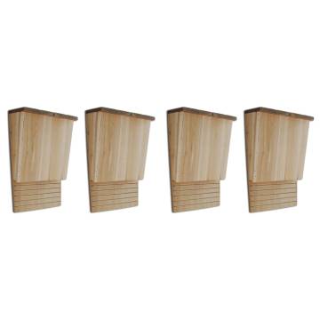 Wooden Bat Houses Set of 4 – 22x12x34 cm | Hipo Market