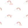 Noordwand Mondo Baby Rainbows Wallpaper - White & Pink