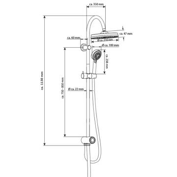 SCHÜTTE NIAGARA RAIN Overhead Shower Set - Premium Chrome Finish