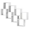 FMD Wall-Mounted Shelf with 11 Compartments White Colour white Quantity in Package 1 Number of Pieces 