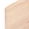 Untreated Solid Wood Bathroom Countertop - 100x50x2 cm