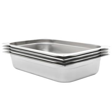 Gastronorm Containers 4 pcs GN 1/1 Stainless Steel - HipoMarket