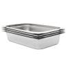 Gastronorm Containers 4 pcs GN 1/1 100 mm Stainless Steel Size 530 x 325 x 100 mm 