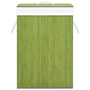 Bamboo Laundry Basket Green 72L - Stylish & Functional