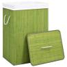 Bamboo Laundry Basket Green 72L - Stylish & Functional