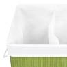 Bamboo Laundry Basket Green 72L - Stylish & Functional