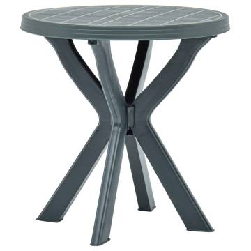 Bistro Table Green Ø70 cm - Durable Outdoor Plastic Table