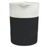 Stylish Black & White Storage Basket - Ø49x65 cm Cotton